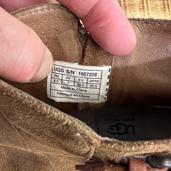 UGG - Volta Tan Brown Suede Leather Ankle Booties [Women - Size 8.5] - Picture 7 of 7